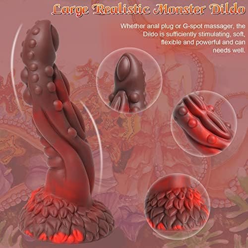 Anal Dildo Monster Fantasy Dragon Animal Dildo, 9 Inch Big Black Thick Dildo Silicone Realistic Dildo Suction Cup Dildo Fake Penis Cock For Women Men Beginner Pleasure - Image 3