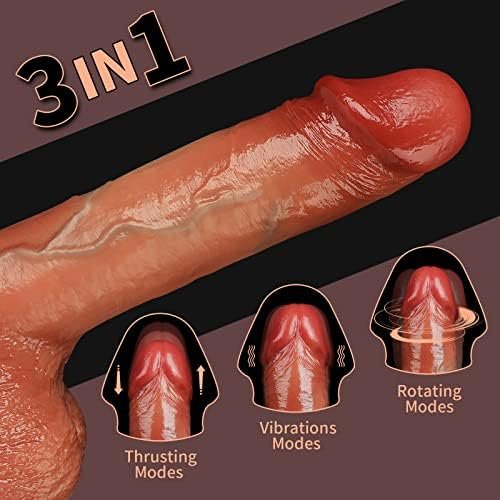 Thrusting Dildo Vibrator For Women With 3 Thrusting Modes 9.5 Inch Heating Dildo & Rotation 5 Vibration, Lifelike Realistic Vibrating Dildo G Spot Vibrator Sex Toys With Strong Suction Cup - Image 3