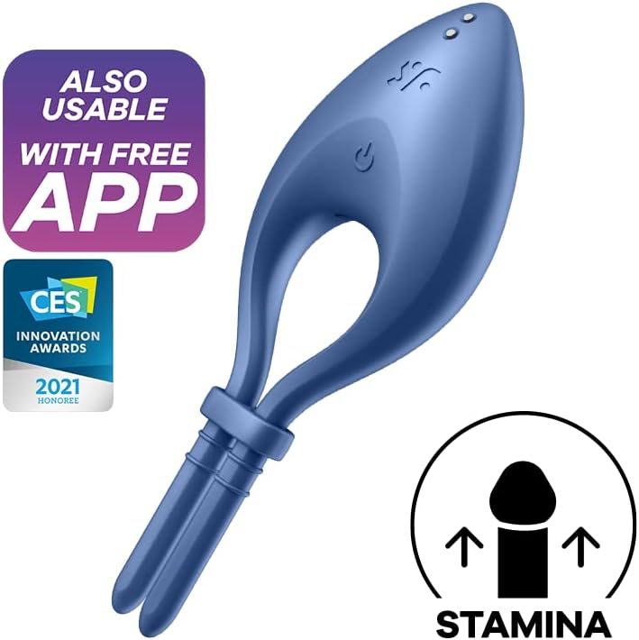 Satisfyer Bullseye | Cock Ring | Connect App | Ring Vibrator | Waterproof (Ipx7) | Rechargeable Battery | Skin-Friendly Silicone (Dark Blue) - Image 2