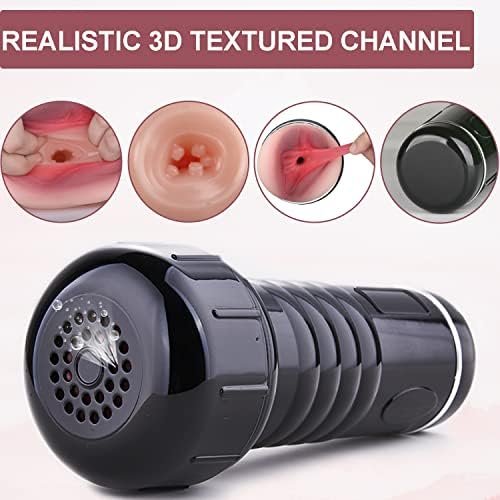 Male Masturbators 3D Realistic Adult Toy, Men'S Sex Doll Ultra-Soft Silicone Sleeve Pleasure Sex Toys Pocket Stroker With Lifelike Textured For Men Black - Image 2