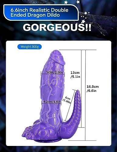 Dragon Dildo, 6.6Inch Realistic Thick Double Ended Monster Dildo, Waterproof Silicone Animal Dildo Anal Plug Toys For Beginners Women And Men Coulpes - Image 2