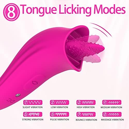 Tongue Vibrator Sex Toys For Women- G Spot Vibrator Nipple Stimulator Adult Toys With 8 Tongue Licking Modes Waterproof Adult Sex Toys For Women - Image 2
