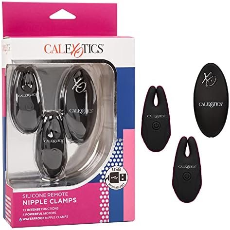 Calexotics Se-0077-78-3 Silicone Remote Nipple Clamps - Black