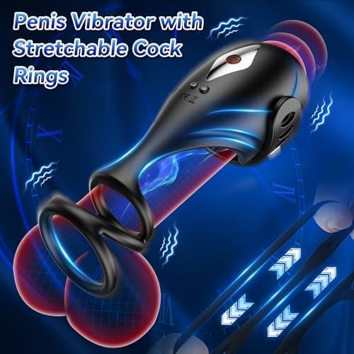 Male Sex Toys For Mens Vibrators - Penis Vibrator Trainer Stimulator Male Masturbators Stroker Toys With Penis Rings, App Remote Control Vibrator Adult Sex Toys & Games For Men Masturbation(Black - Image 3