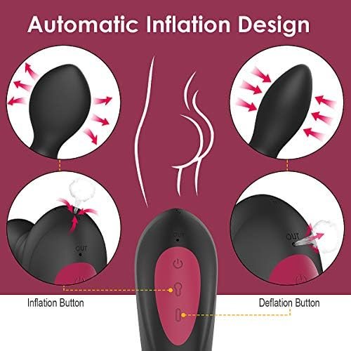 Automatic Inflatable Anal Vibrator - Bombex Eric Prostate Massager With 10 Vibrating & Expand Modes, Silicone Rechargeable Vibrating Butt Plug, Sex Toys For Men, Women, And Couples - Image 3