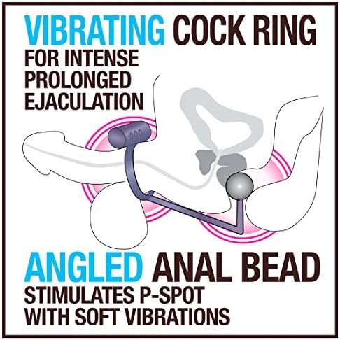 Blush Anal Adventures Platinum - Silicone Butt Ball With Vibrating C Ring - Performance - Body Safe Plastic - Easy To Clean - Ultrasilk Silicone - Latex Free - Sex Toys For Men Couples - Black - Image 3