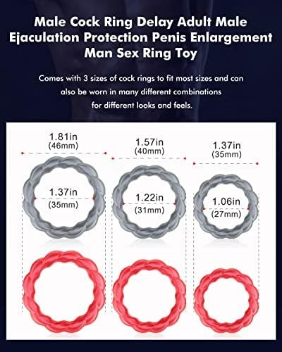 Avvolg Silicone Penis Ring Kit,Cock Rings For Men,Adult Sex Toys, Stretchy Male Dick Erection Enhancing Tools, Couples' Games Comfort Sensory Ring Set (A) - Image 2