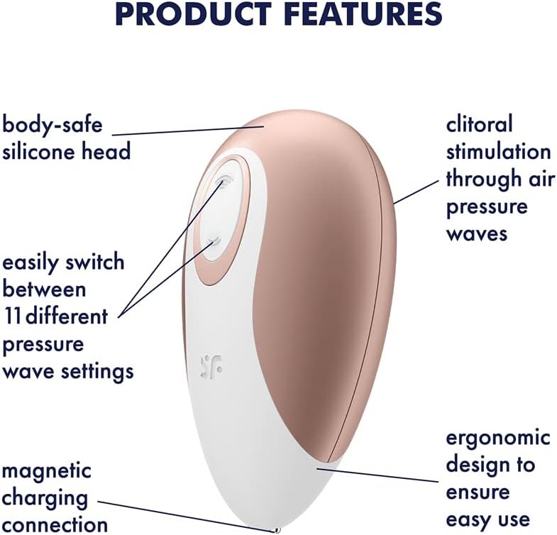 Satisfyer Deluxe | Air-Pulse Clitoris Stimulator | Non-Contact Clitoral Sucking Pressure-Wave Technology | Waterproof (Ipx7) | Rechargeable Battery | Skin-Friendly Silicone - Image 3