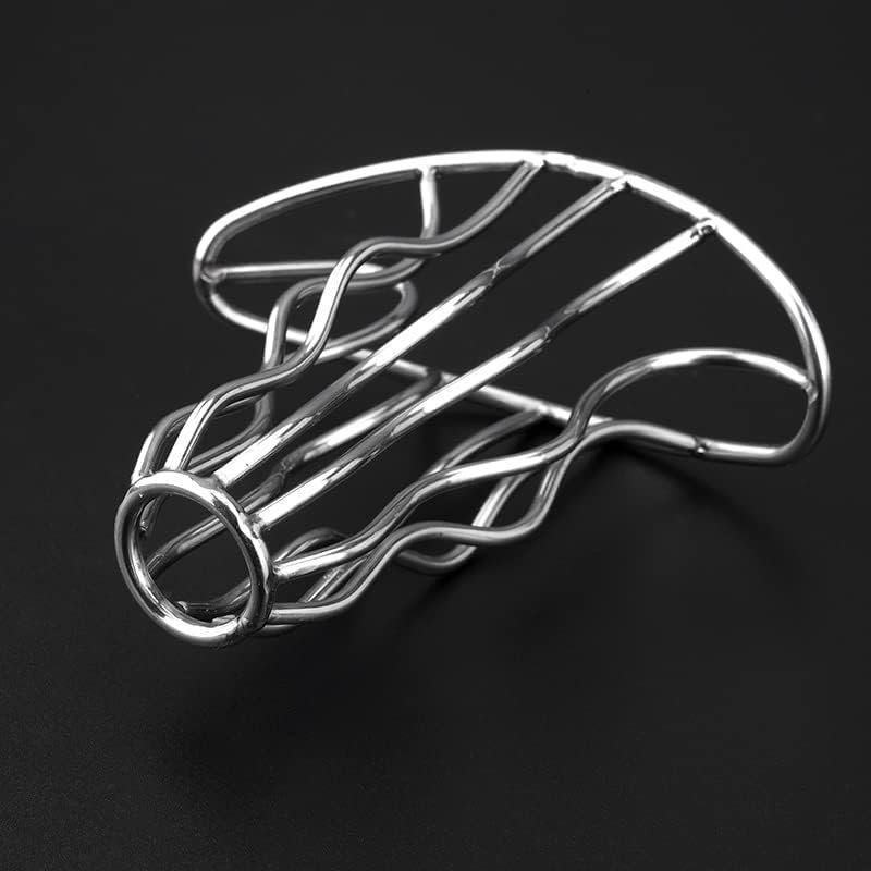 Stainless Steel Anal Butt Plugs Metal Hollow S&M Adult Sex Toys Vaginal Expander Women Men Games Trainer Gifts Pleasure Stimulator Flirting Supplies (Gold,L)
