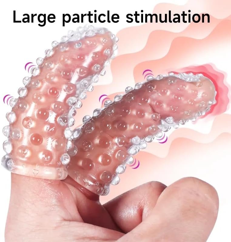 Almymm 4Pc Finger Vibrator Masturbation Sleeve G Spot Clitoris Vibrator,Female Mini Vagina Massage Stimulates Masturbator Vibrator Adult Sex Toy For Women Couple Pleasure - Image 3