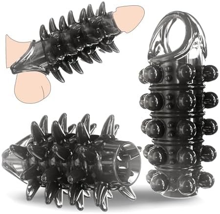 Penis Rings Penis Sleeve Cock Rings Cock Sleeve Delay Ejaculation Stronger Erection Enhancement Adult Sex Toys For Men Penis Pump Extender Girth Extension Enhance Partner Experience-2Pcs