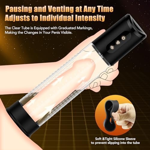 Electric Penis Vacuum Pump With Free Control Of Suction Power, Rechargeable Adult Toys, Penis Enlarger For Men, Penis Pump With 7 Cock Rings, Sex Toys Male Bigger Erections - Image 3