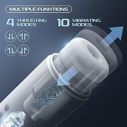 Automatic Male Masturbator - Sex Toy For Men Penis Pump With 4 Thrusting & Sucking & Heating, Electric Pocket Pussy Stroker Suction Cup, Blowjob Machine Sex Toys For Men Masturbation Penis Enlarger - Image 3