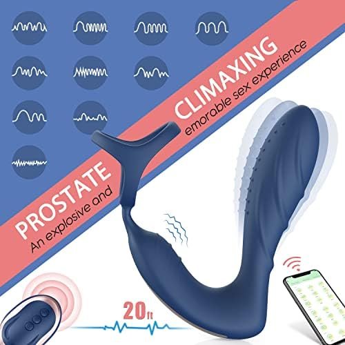 App Control Vibrating Prostate Massager Anal Vibrator - 10 Patterns Anal Vibrating Plug With Cock Ring, G-Spot Vibrator With Remote, Adult Sex Toys For Men, Women And Couple Pleasure - Image 2