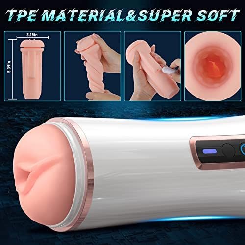 Automatic Male Masturbator Cup - Hands Free Masturbators Stroker With 10 Vibrating Modes Male Pleasure Blowjob Machine, 3D Realistic Textured Mens Pocket Pussy Masturbation Adult Sex Toys For Men - Image 3