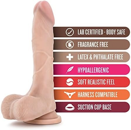 Blush X5 - Southern Comfort - Medium 8 1/2 Inch Sculpted Fragrance Free Advanced Soft And Comfortable Realistic Feel Dildo - Suction Cup Harness Compatible - Sex Toy For Women Men Couples - Beige - Image 2