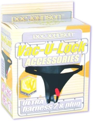 Doc Johnson Vac-U-Lock Ultra Harness 2 With Plug, Black - Image 2