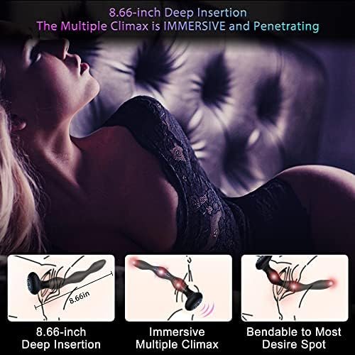 Domlust Prostate Massager Anal Beads Vibrator 5 Estim Shocking 10 Strong Vibrating Auto Heating For Men Women, 8.66 Inch Deep Insertion, Powerful Quiet 360° Bendable Magnetic Charging - Image 3