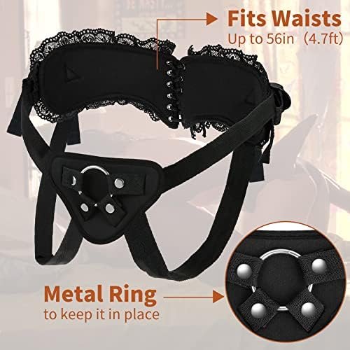 Strap On Dildo Harness For Pegging, Sex Harness With Realistic Anal Dildo Penis G-Spot Stimulator Sex Toys For Women Lesbian Couple, 7.5 Inch Silicone Dildo With Suction Cup Anal Sex Toys For Beginner - Image 3