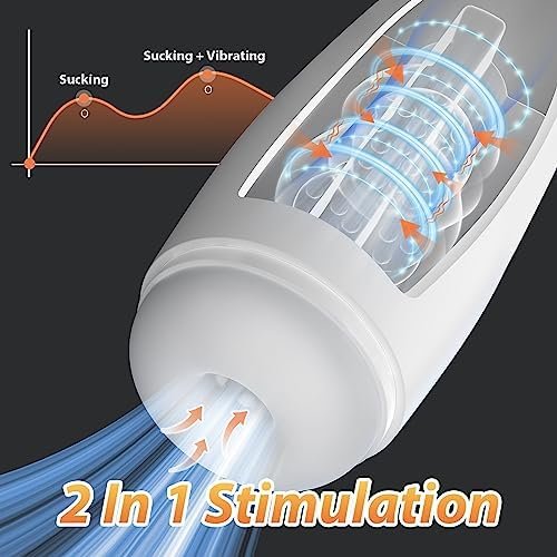 Male Masturbator Mens Sex Toys - Upgraded 7 Strong Sucking & 7 Powerful Vibration Modes Hands Free Automatic Masturbators For Penis Stimulation, Pocket Pussy Stroker Adult Toy For Men Pleasure - Image 2