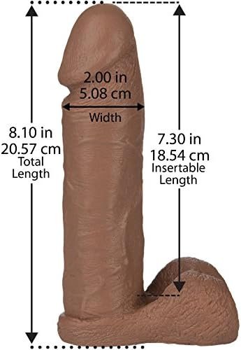 Doc Johnson Vac-U-Lock - The Realistic Cock - 8 Inch - F-Machine And Harness Compatible Dildo - Caramel - Image 2