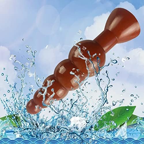 Big Size Silicone Anal Beads Dildo With Strong Suction Cup,Super Long Thick Butt Plug Dildos Soft Butt Plug With Graduated Beads G-Spot Stimulator Prostate Massager For Men Women Couples(Black) - Image 2