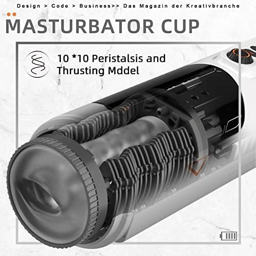 Tryfun Male Masturbator Men Sex Toy With Telescopic 10 Thrusting Wriggling Modes Quick Heating Electric Male Sleeve Stroker Black - Image 2