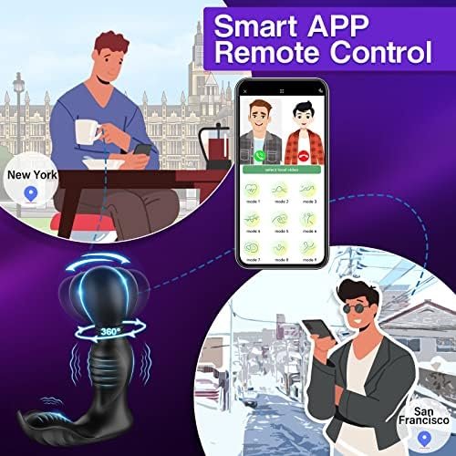 Sex Toys For Men Prostate Massager - Male Sex Toys Anal Plug Vibrator, Vibrating Butt Plug Anal Toys With 9 Rotation & 9 Vibration Modes, App Remote Control Adult Anal Sex Toys For Men Gay Couples - Image 3