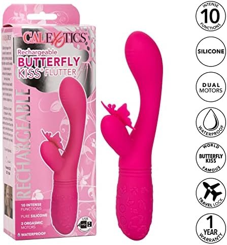Calexotics Rechargeable Butterfly Kiss® Flutter – Rechargeable G Rabbit Massager Sex Toy For Women - Purple - Image 3