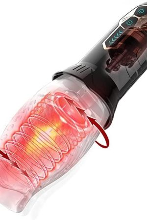 Pearlsvibe Male Masturbators, Pocket Pussy Sex Toys For Men Male Masturbator With 10 Vibrating & 5 Rotating Modes, 3D Realistic Vagina Textured Automatic Stroker For Male Masturbation (Transparent)