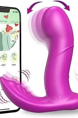 Wearable G Spot Dildo Vibrators Adult Sex Toys For Women With App Remote Control For Panties, Quiet & Powerful Clitoral & G Spot Adult Sex Toys For Woman With Wiggling & Vibrating Modes