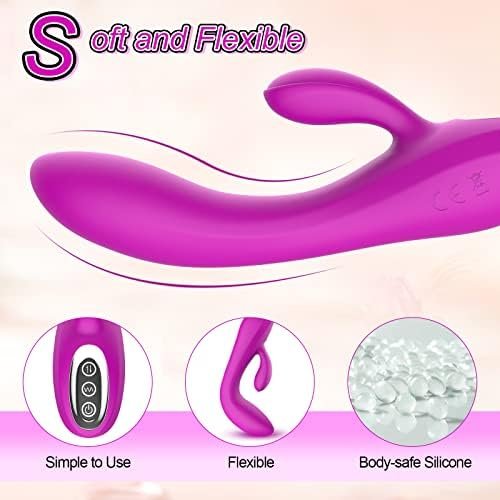 G-Spot Rabbit Dildo Vibrator, Silicone Clitoral Anal Dildo Massager Clit Vaginal Stimulator With 7 Vibrating Modes, Adult Sex Toys & Game For Women Couples - Image 3