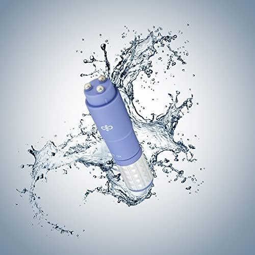 Rose Revitalize Massage Kit - Massager, Clitoral, External Massager Vibrator - 3 Ultrasilk Smooth Puria Silicone Attachments For Pleasure, Stress Relief - Waterproof - Pocket Sized - Periwinkle - Image 3