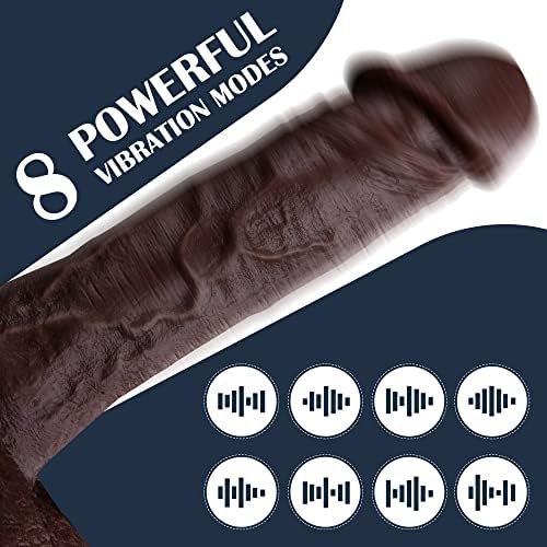 Thrusting Dildo Vibrator, Dildos For Women With 5 Thrusting Modes 9 Inch Vibrating Dildo Sex Toys For Women Anal Dildo With Strong Suction Cup Black - Image 3
