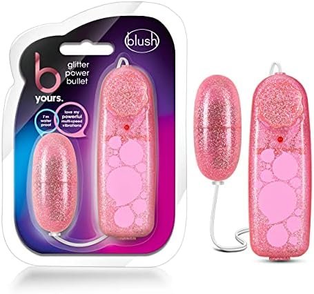 B Yours Glitter Power Bullet - Remote Control Vibrator - For Vaginal, Clitoral, Nipple Stimulation - Use During Foreplay, Intercourse - Versatile Sex Toy For Beginners, Men, Women, Couples - Blue