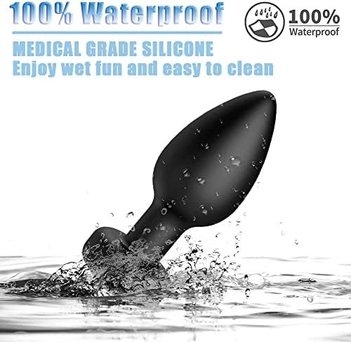 Covoi Vibrating Anal Plug Butt Set - 4Pcs Sex Toys, Plush Beginner, Remote Control Vibrator With 10 Vibration Modes, Adult Toys & Games For Men Women, Couples, Black Silver 1 - Image 3