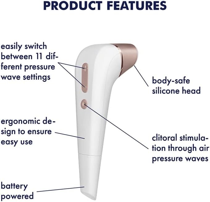 Satisfyer Number Two Air-Pulse Clitoris Stimulator - Non-Contact Clitoral Sucking Pressure-Wave Technology, Waterproof - Image 3