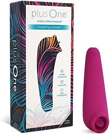 Plusone Fluttering Arouser Clitoris Vibrator For Women - Made Of Body-Safe Silicone, Fully Waterproof, Usb Rechargeable - Tongue Licking Vibrator With 10 Vibration Settings