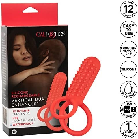 Calexotics Silicone Rechargeable Dual Butterfly Cock Ring Vibrator Men - Se-1843-35-3 - Image 3