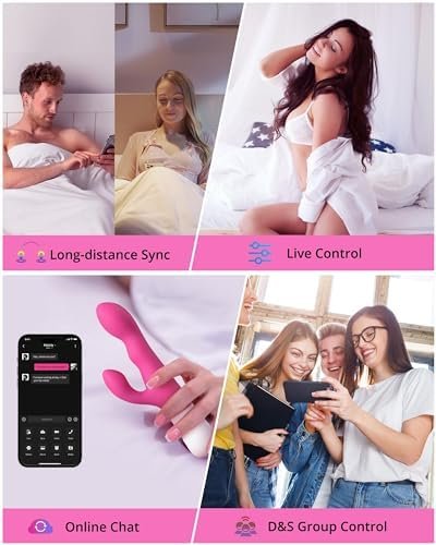 Lovense Nora Rabbit Vibrator With App Control, Pink Thrusting Vibrator Rabbit With Dual Motor, Clitoral Stimulator Dildo Massager, Sex Toys For Women With Smartphone Wireless Bluetooth - Image 3