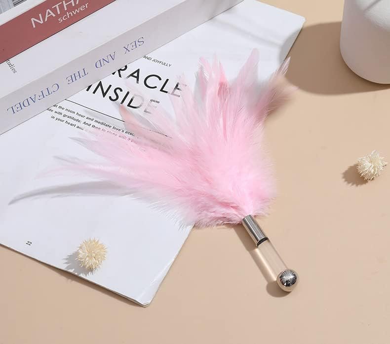 Sex Feather Teasing Stick Sm Flirting Teasing Butt Plug 2-In-1 Tickling Adult Products Sex Toys(Pink) - Image 3