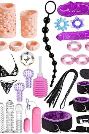 Boxifa 31Pcs Bondage Restraint Vibrator Silicone Anal Plug Sex Toys For Butt Plug 111