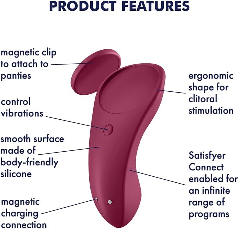 Satisfyer Sexy Secret Panty Vibrator With App Control - Vibrating Clitoris Stimulator, Compatible With Satisfyer App, Waterproof, Rechargeable - Image 3
