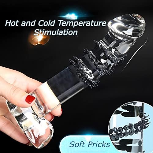 Crystal Glass Dildo 6.3 Inch Anal Butt Plug Armed With Soft Granules G-Spot Stimulation Dildo Sex Toy - Image 3