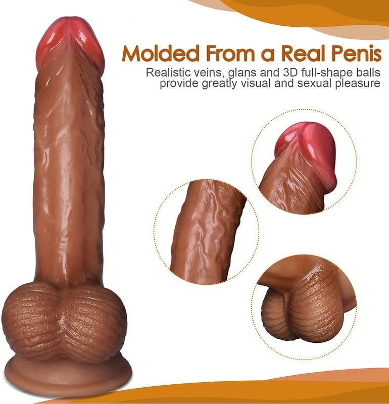 Realistic Dildo Sex Toys For Women,7.6 Inch Small Dildo Body-Safe Silicone Material Strong Suction Cup Ultra Anal Adult Sex Toys For Women And Couple - Image 2