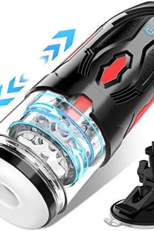 Automatic Male Masturbators Cup, Abanney Male Masturbator Toy With 7 Thrusting & Rotating, Adult Sex Toys For Men Quiet Hands Free Pocket Pussy Penis Stroker 3D Realistic Textured Blowjob Sex Machine