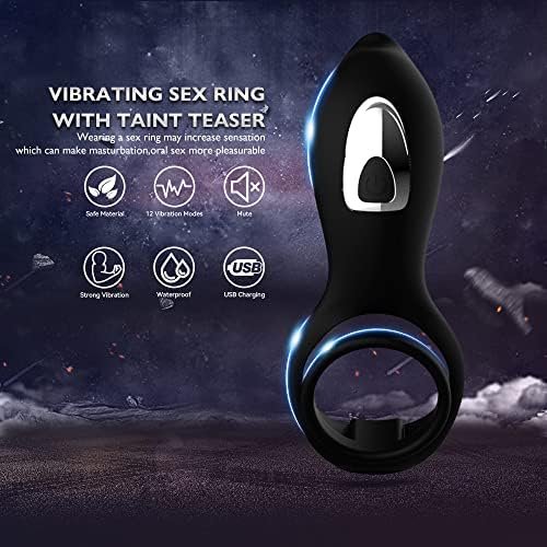 Adult Sex Toys Vibrating Penis Ring For Couples With 10 Vibration Modes, Cock Ring For Stronger Erection Stimulating Pleasure Enhance Massager Mens Vibrator(Rabbit) - Image 2