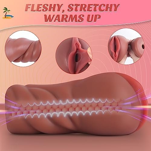 Lifelike Male Masturbator Mens Sex Toys - Pocket Pussy For Men Adult Sex Toys, Sex Doll With Textured Pleasure Nubs For Explosive Orgasm, Blowjob Stroker With 3D Realistic Tight Vagina Male Sex Toys - Image 3