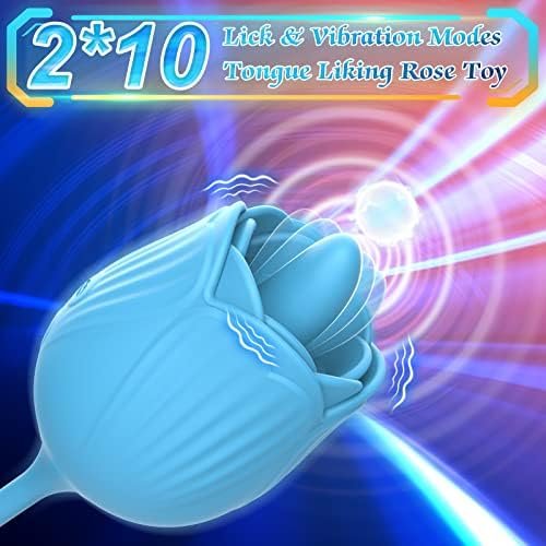 G-Spot Dildo Vibrator Sex Toys - Clit Tits Vibrator Rose Sex Stimulator With Thrusting Dildo Anal Plug Massager, 10 Thrusting, Vibrating & Licking Modes, Adult Sex Toys For Womens Mens Sex Pleasure - Image 2