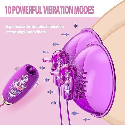 Nipple Clitorals Vibrator Adult Toys - Women Sex Toy Vibrating Nipple Toy Sucker Massage With 10 Vibration 10 Tongue Licking Modes, Rechargeable Female Adult Sex Toys Games For Women Couples Pleasure - Image 3